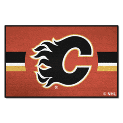 Calgary Flames Starter Mat Accent Rug - 19in. x 30in. Uniform Alternate Design