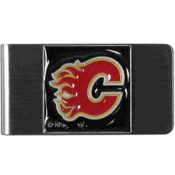 Calgary Flames Steel Money Clip