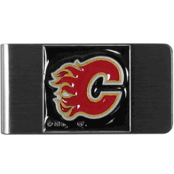 Calgary Flames Steel Money Clip