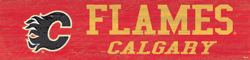 Calgary Flames Team Name 6x24 Sign