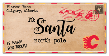 Calgary Flames To Santa 6x12 Sign