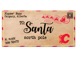 Calgary Flames To Santa 6x12 Sign