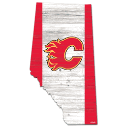Calgary Flames USA Shape Flag Cutout