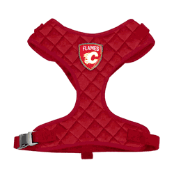 Calgary Flames Velvet Pet Harness - XL