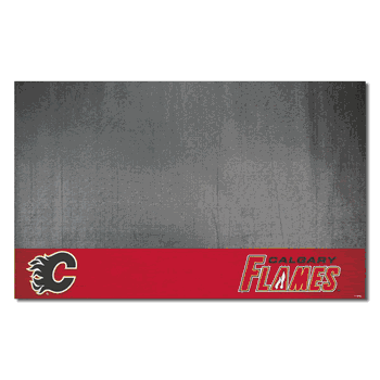Calgary Flames Vinyl Grill Mat - 26in. x 42in.