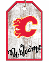 Calgary Flames Welcome Team Tag 11x19 Sign