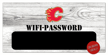 Calgary Flames Wifi Password 6x12 Sign