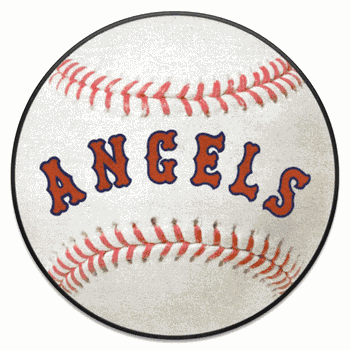 California Angels Baseball Rug - 27in. Diameter 1966 Retro Logo