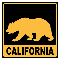California Bear 8 inch Auto Decal