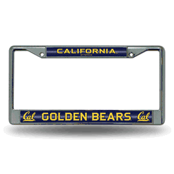 California Golden Bears Classic 12" x 6" Silver Bling Chrome Car/Truck/SUV Auto Accessory
