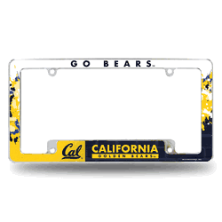 California Golden Bears Primary 12" x 6" Chrome All Over Automotive License Plate Frame for Car/Truck/SUV