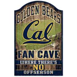 California Golden Bears Sign 11x17 Wood Fan Cave Design