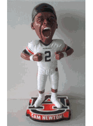 Cam Newton 8" Auburn Tigers  "Signature Touchdown Pose" COLLEGE LEGENDS FIGURE #6 Bobble Head Doll #/250. Comes with Collectors Box