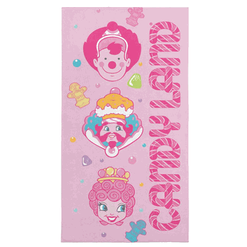 Candyland Candy Heads Microfiber Beach Towel 30x60 inches