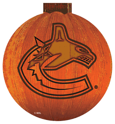 Canucks 12 in. Halloween Pumpkin Sign