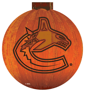 Canucks 12 in. Halloween Pumpkin Sign