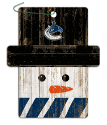 Canucks Bengals Snowman Ornament
