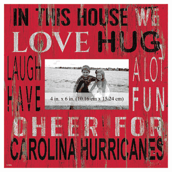 Carolina Hurricanes 10x10 In This House Frame Sign