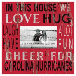 Carolina Hurricanes 10x10 In This House Frame Sign