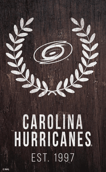 Carolina Hurricanes 11x19 Laurel Wreath Sign