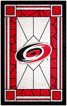Carolina Hurricanes 11x19 Stained Glass Wood Sign