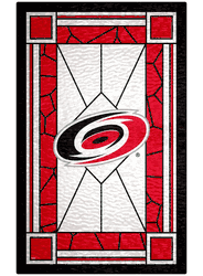 Carolina Hurricanes 11x19 Stained Glass Wood Sign
