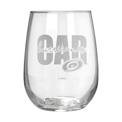 Carolina Hurricanes 17oz Stemmless Wine Glass
