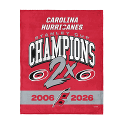 Carolina Hurricanes 2026 NHL Stanley Cup Champions Rocker Silk Touch Throw Blanket 46x60 inches