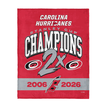 Carolina Hurricanes 2026 NHL Stanley Cup Champions Rocker Silk Touch Throw Blanket 46x60 inches