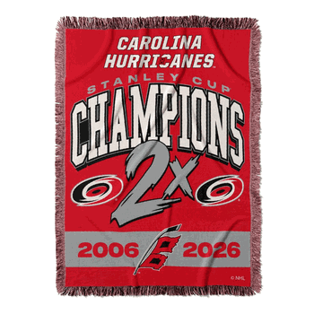 Carolina Hurricanes 2026 NHL Stanley Cup Champions Rocker Woven Tapestry 48x60 inches