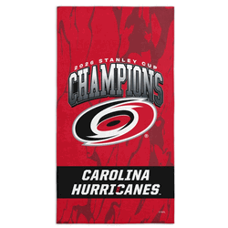 Carolina Hurricanes 2026 Stanley Cup Champions Marbleize Beach Towel 30x60 inches