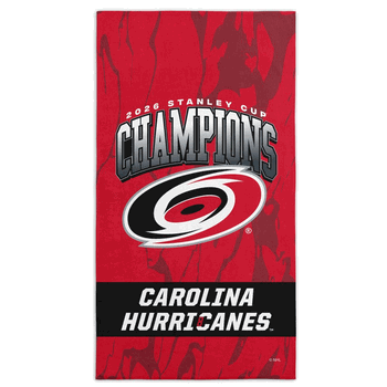 Carolina Hurricanes 2026 Stanley Cup Champions Marbleize Beach Towel 30x60 inches