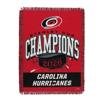 Carolina Hurricanes 2026 Stanley Cup Champions Rectify Woven Tapestry 48x60 inches