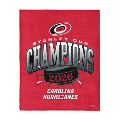 Carolina Hurricanes 2026 Stanley Cup Champions Ripper Silk Touch Throw Blanket 46x60 inches