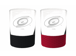 Carolina Hurricanes 2pc Laser Etched Commissioner Rocks Glass Set