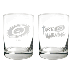 Carolina Hurricanes 2pc Rocks Glass Set