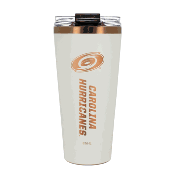 Carolina Hurricanes 32oz Crme and Copper Big Slim Tumbler with Straw