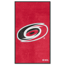 Carolina Hurricanes 3X5 High-Traffic Mat with Durable Rubber Backing - Portrait Orientation