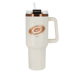 Carolina Hurricanes 40oz Crme and Copper Colossus Travel Mug with Straw
