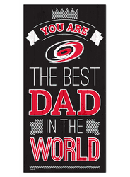 Carolina Hurricanes Best Dad in the World 6x12 Sign