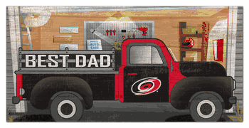 Carolina Hurricanes Best Dad Truck 6x12 Sign