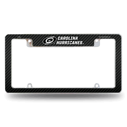 Carolina Hurricanes Black 12" x 6" Chrome All Over Automotive License Plate Frame