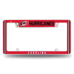 Carolina Hurricanes Classic 12" x 6" Chrome All Over Automotive License Plate Frame