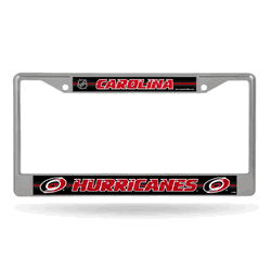 Carolina Hurricanes Classic 12" x 6" Silver Bling Chrome Car/Truck/SUV Auto Accessory