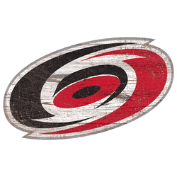 Carolina Hurricanes Distressed Logo Cutout Sign