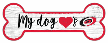 Carolina Hurricanes Dog Bone 6x12 Sign