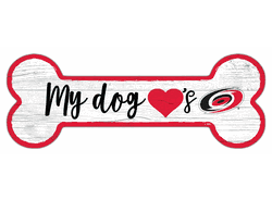 Carolina Hurricanes Dog Bone 6x12 Sign