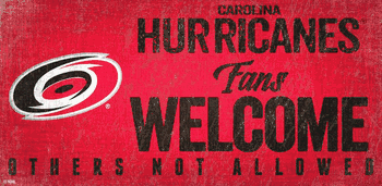 Carolina Hurricanes Fans Welcome Sign