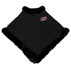 Carolina Hurricanes Fur Trim Poncho