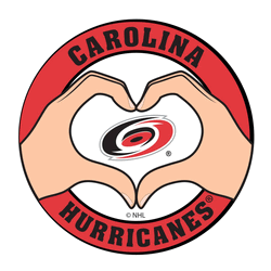 Carolina Hurricanes Heart Hands Decal